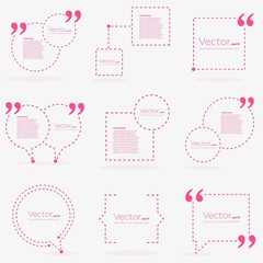 Abstract concept vector empty speech square quote text bubble. For web and mobile app isolated on background, illustration template design, creative presentation, business infographic social media.