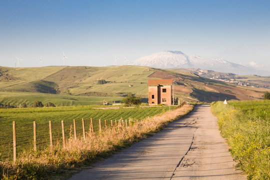 Country road in Sicily