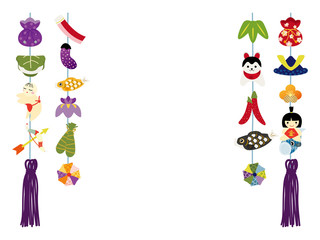 こどもの日　五月人形のつるし飾り