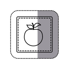 figure emblem apple fruit icon, vector illustraction design image