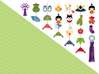 こどもの日　五月人形のつるし飾り