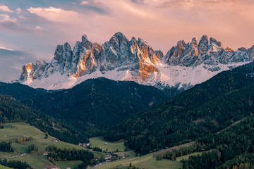 Autumn colors on the Italian Alps in Trentino Alto Adige