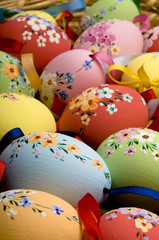 Easter decorated eggs full frame 