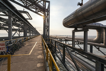 piping and walkway in offshore