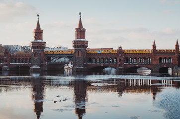 Oberbaumbridge Berlin in winter