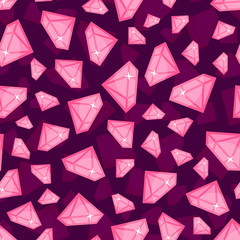 Obraz premium Diamonds of Different Size Seamless Pattern Vector