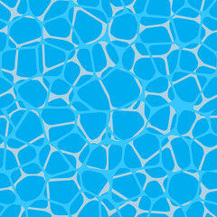 seamless texture of blue water with large cells
