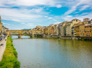 Fototapeta premium Sunset over Ponte Vecchio