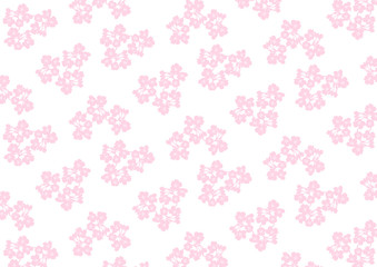 桜の花模様の背景イラスト