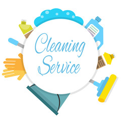 Cleaning company logo concept