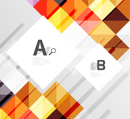 Modern geometrical square banner, minimalistic abstract background