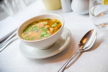 Bowl of Fresh Fish Soup