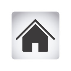 Fototapeta na wymiar gray emblem house icon, vector illustraction design image