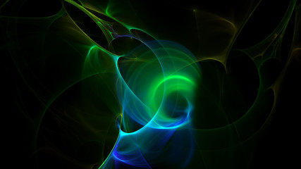 3D rendering abstract fractal light background