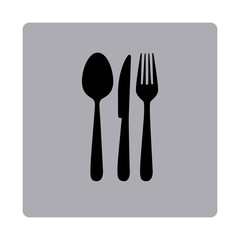figure emblem metal cutlery icon, vector illustraction design image