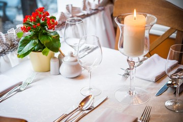 Dinner in the Restaurant
