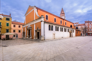 Church Sv. Sime Zadar. / Scenic view at popular landmark in town Zadar, Northern Dalmatia region, Croatia.