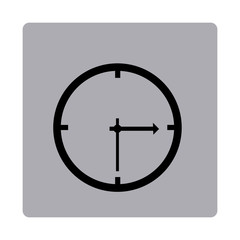 figure emblem clock icon, vector illustraction design