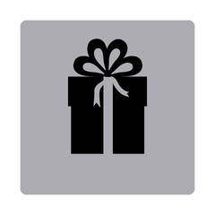 figure emblem box with bow ribbon icon, vector illustraction design