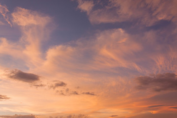 Fototapeta na wymiar Beautiful Sky at Sunset