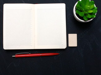 open daily, a computer and a smartphone on the desktop in the office