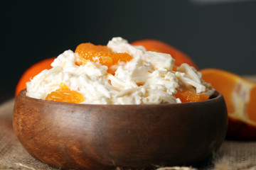 Waldorf salad with tangerines and apples