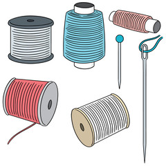 vector set of sewing accessories