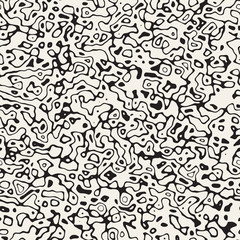 Noise Grunge Abstract Texture. Vector Seamless Black And White Pattern.