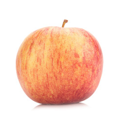 Red yellow apple isolated on white background