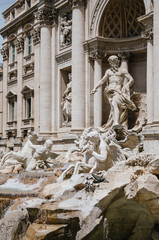 Fototapeta na wymiar Trevi Fountain Rome Italy