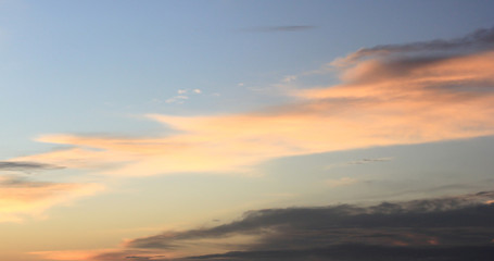 blue sky with clouds closeup