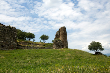 Jvari Church wall, Mtskheta, Georgia