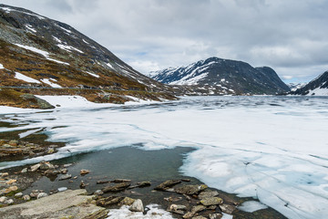 Cold summer at Djupvatnet Lake, More og Romsdal, Norway