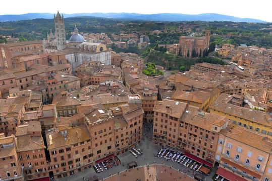 Fototapeta Siena cityscape, Tuscany, Italy