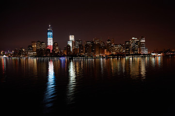 Fototapeta premium Skyline of night manhattan 