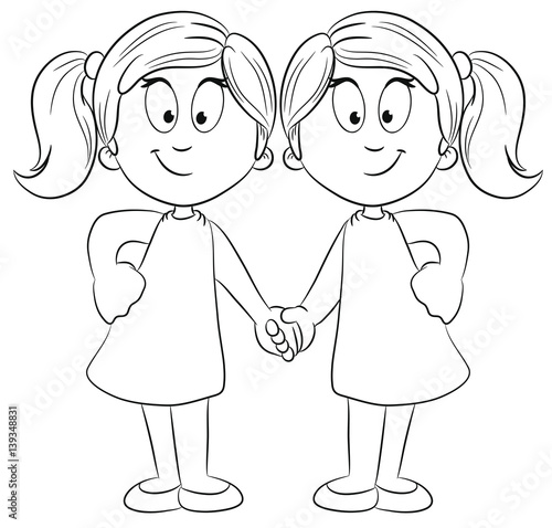 Malvorlage Zwillinge Coloring and Malvorlagan