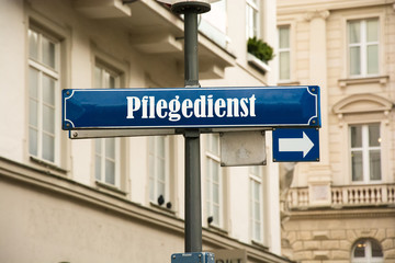 Obraz premium Schild 192 - Pflegedienst