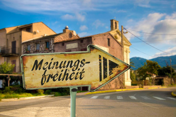 Schild 198 - Meinungsfreiheit