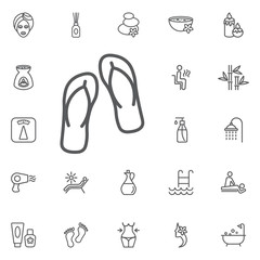 flip flops icon. beauty set of icons