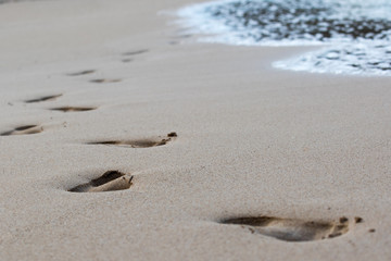 Fussabdruecke am Strand