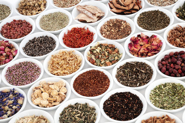 Herb Teas for Good Health. Used also in natural alternative medicine.