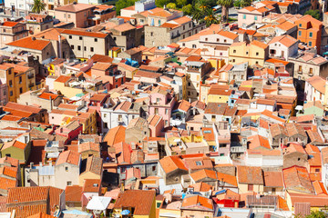 Colorful houses and red roofs