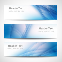 Abstract header blue wave white vector design