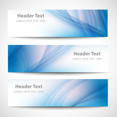 Abstract header blue wave white vector design