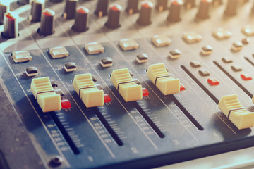 Sound mixer controller,Close up sound mixer
