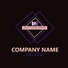 Photographer Camera  Logo Design.Sign.Symbol