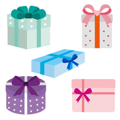 holiday gifts on a white background