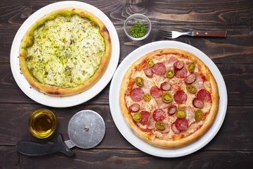Selbstklebende Fototapete Pizzeria leckere Pizza