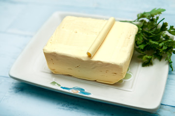 Butter on a plate
