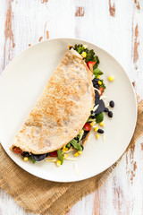Savoury Buckwheat Pancake or Quesadilla